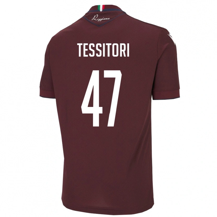 Danxen Heren Matteo Tessitori #47 Bourgondië Wit Thuisshirt Thuistenue 2025/26 T-Shirt