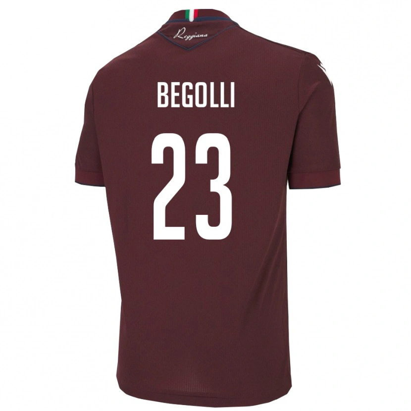 Danxen Heren Leo Begolli #23 Bourgondië Wit Thuisshirt Thuistenue 2025/26 T-Shirt