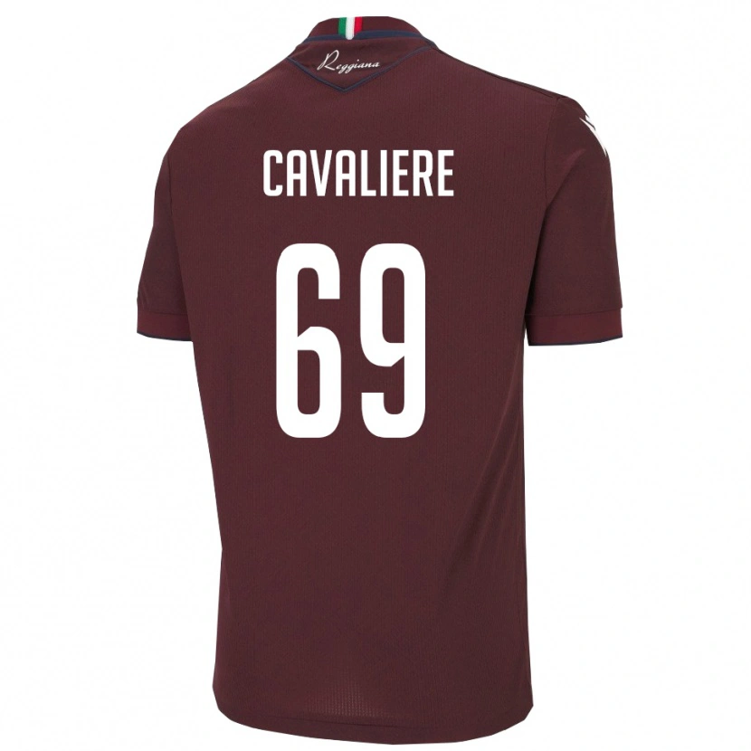 Danxen Heren Edoardo Cavaliere #69 Bourgondië Wit Thuisshirt Thuistenue 2025/26 T-Shirt