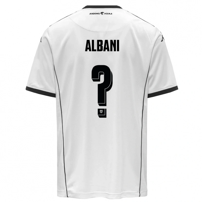 Danxen Heren Fabio Albani #0 Wit Zwart Thuisshirt Thuistenue 2025/26 T-Shirt