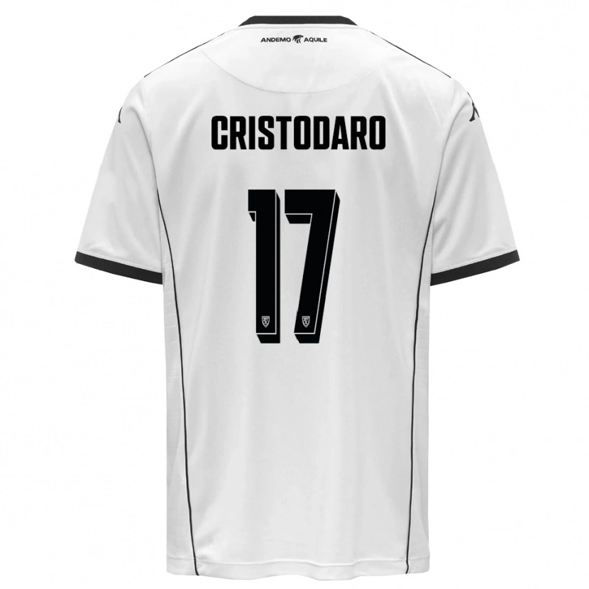 Danxen Heren Lorenzo Cristodaro #17 Wit Zwart Thuisshirt Thuistenue 2025/26 T-Shirt