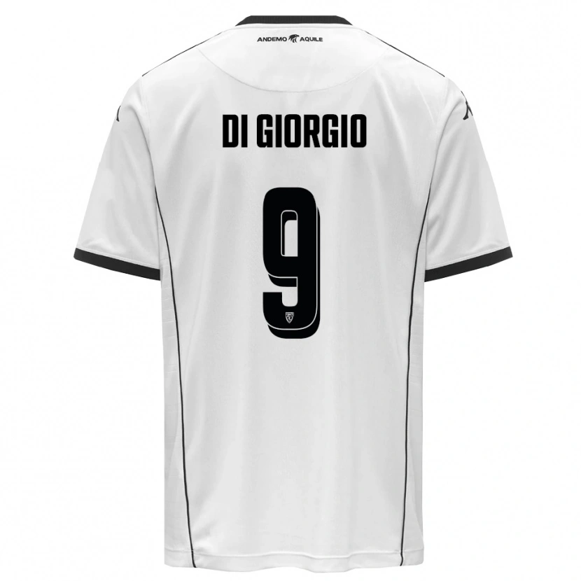 Danxen Heren Riccardo Di Giorgio #9 Wit Zwart Thuisshirt Thuistenue 2025/26 T-Shirt