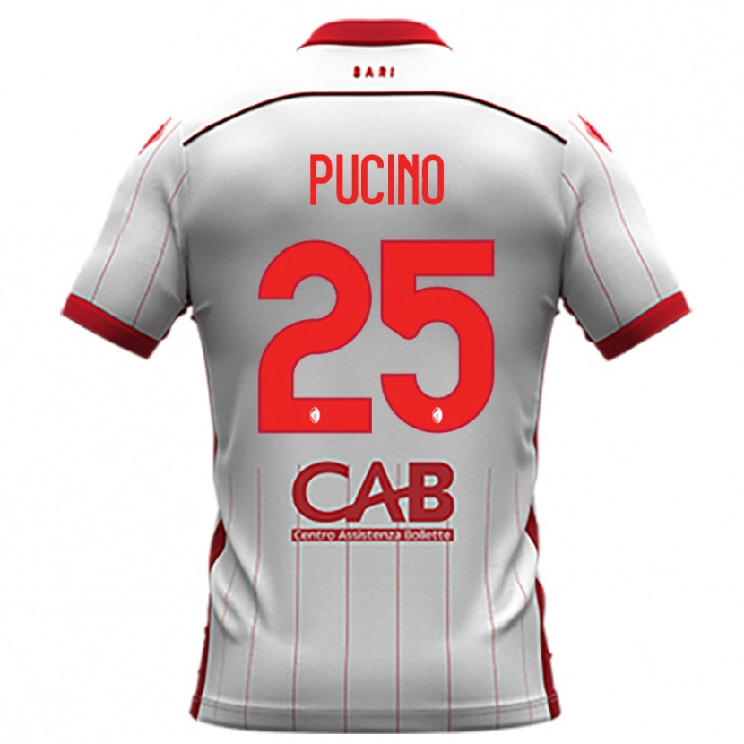 Danxen Heren Raffaele Pucino #25 Wit Rood Thuisshirt Thuistenue 2025/26 T-Shirt