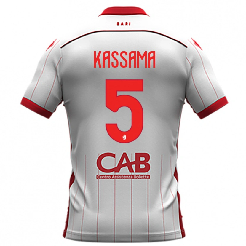 Danxen Heren Sheriff Kassama #5 Wit Rood Thuisshirt Thuistenue 2025/26 T-Shirt