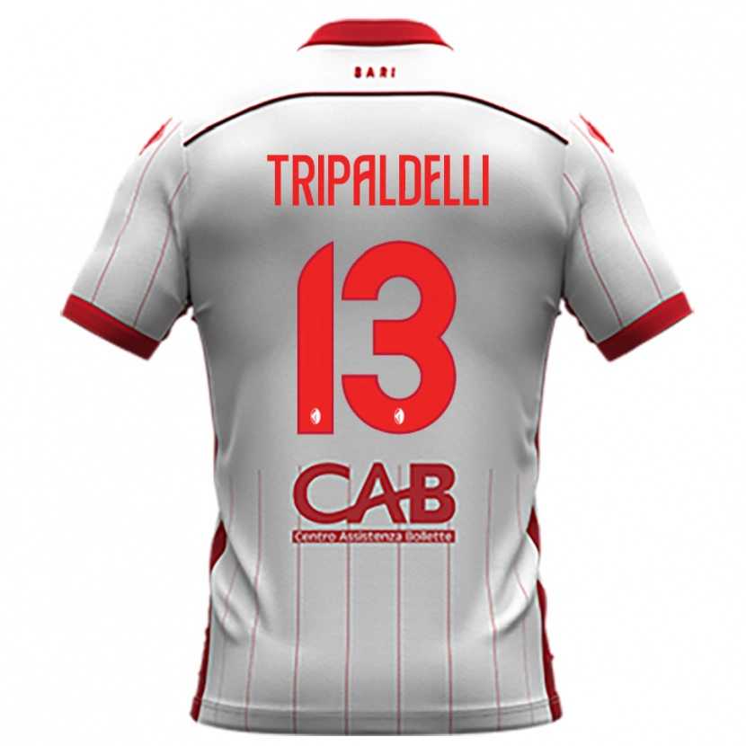 Danxen Heren Alessandro Tripaldelli #13 Wit Rood Thuisshirt Thuistenue 2025/26 T-Shirt