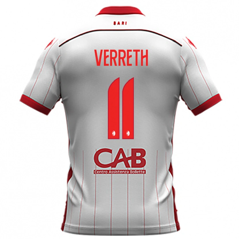 Danxen Heren Matthias Verreth #11 Wit Rood Thuisshirt Thuistenue 2025/26 T-Shirt