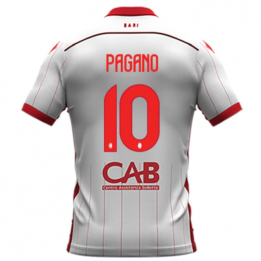 Danxen Heren Riccardo Pagano #10 Wit Rood Thuisshirt Thuistenue 2025/26 T-Shirt