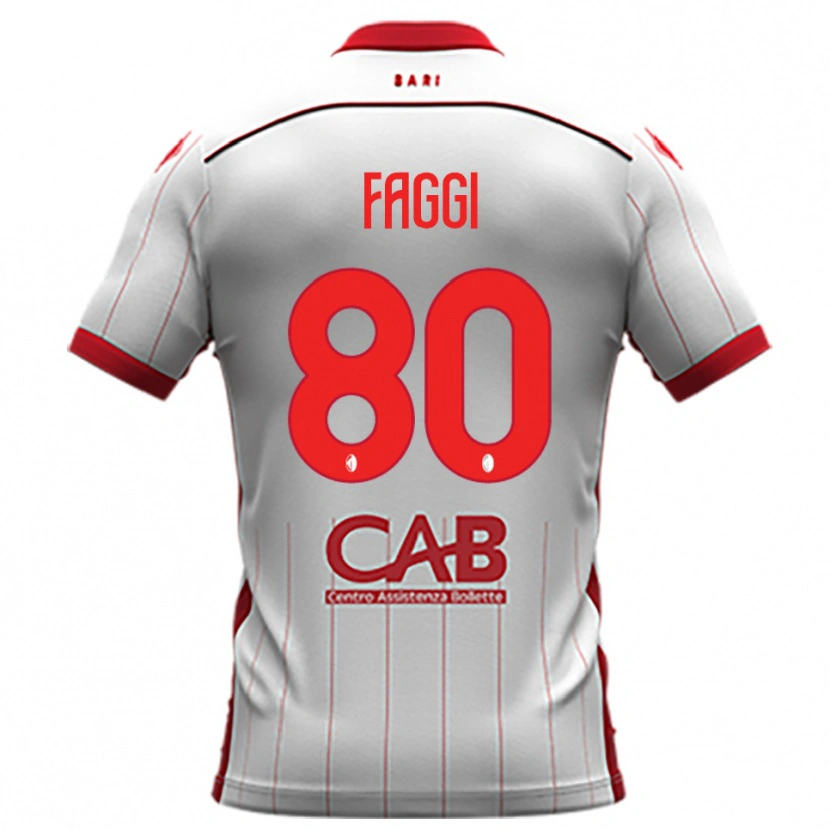 Danxen Heren Filippo Faggi #80 Wit Rood Thuisshirt Thuistenue 2025/26 T-Shirt