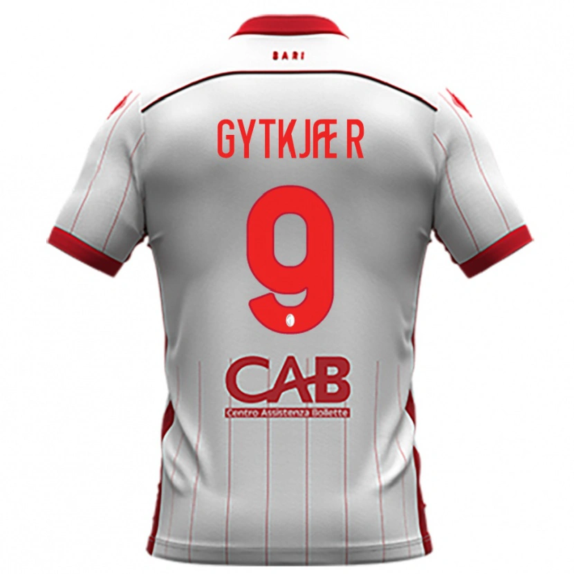 Danxen Heren Christian Gytkjær #9 Wit Rood Thuisshirt Thuistenue 2025/26 T-Shirt