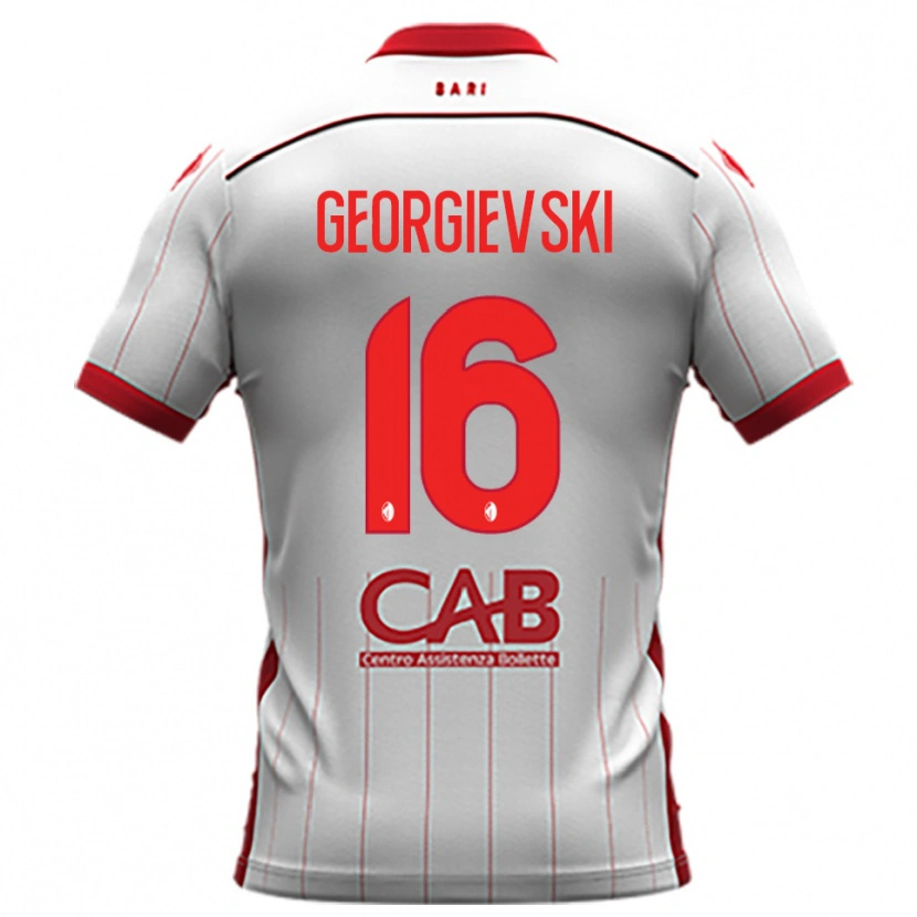 Danxen Heren Toma Georgievski #16 Wit Rood Thuisshirt Thuistenue 2025/26 T-Shirt