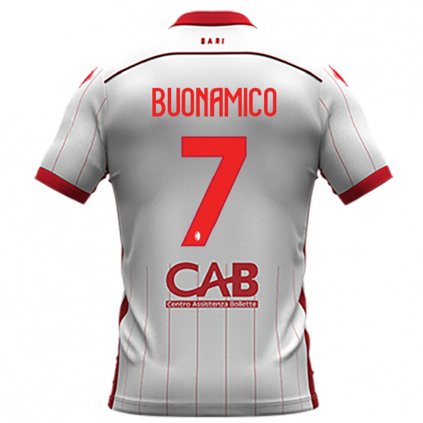 Danxen Heren Alessandro Buonamico #7 Wit Rood Thuisshirt Thuistenue 2025/26 T-Shirt