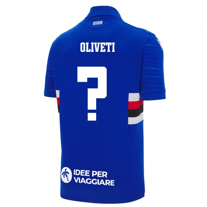 Danxen Heren Samuele Oliveti #0 Blauw Wit Thuisshirt Thuistenue 2025/26 T-Shirt