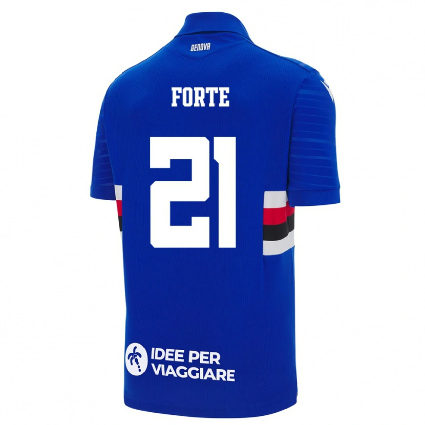 Danxen Heren Giuseppe Forte #21 Blauw Wit Thuisshirt Thuistenue 2025/26 T-Shirt