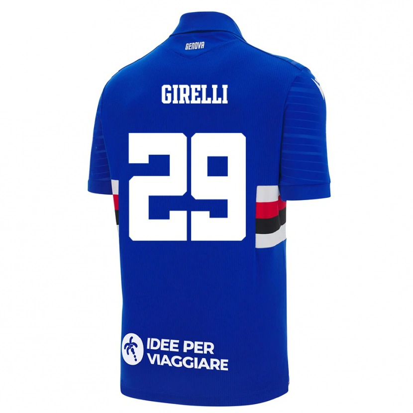 Danxen Heren Stefano Girelli #29 Blauw Wit Thuisshirt Thuistenue 2025/26 T-Shirt