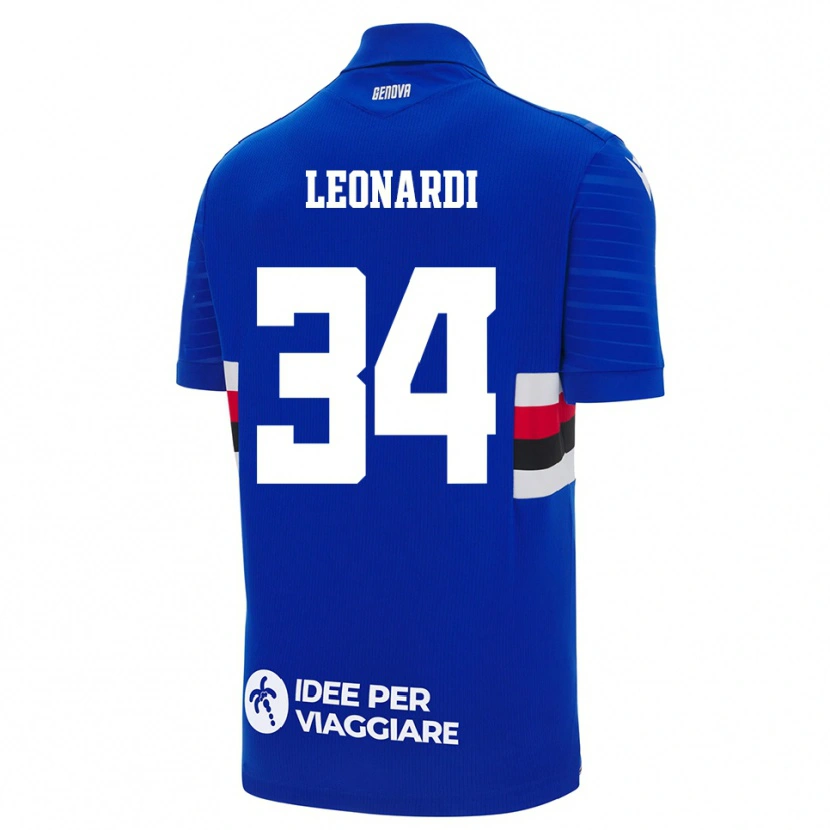 Danxen Heren Simone Leonardi #34 Blauw Wit Thuisshirt Thuistenue 2025/26 T-Shirt