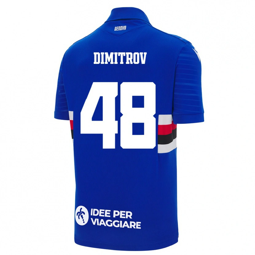 Danxen Heren Martin Dimitrov #48 Blauw Wit Thuisshirt Thuistenue 2025/26 T-Shirt