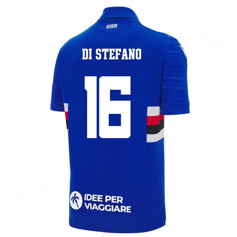 Danxen Heren Lorenzo Di Stefano #16 Blauw Wit Thuisshirt Thuistenue 2025/26 T-Shirt