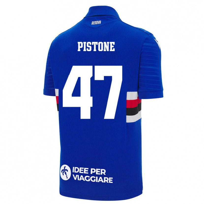 Danxen Heren Giovanni Pistone #47 Blauw Wit Thuisshirt Thuistenue 2025/26 T-Shirt