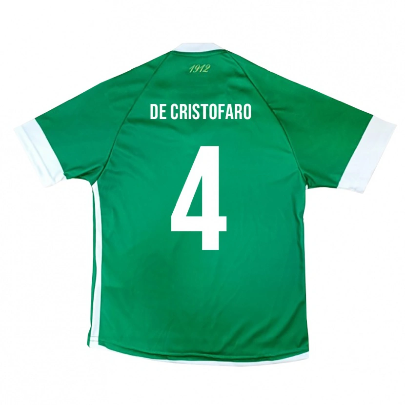 Danxen Heren Antonio De Cristofaro #4 Groen Wit Thuisshirt Thuistenue 2025/26 T-Shirt
