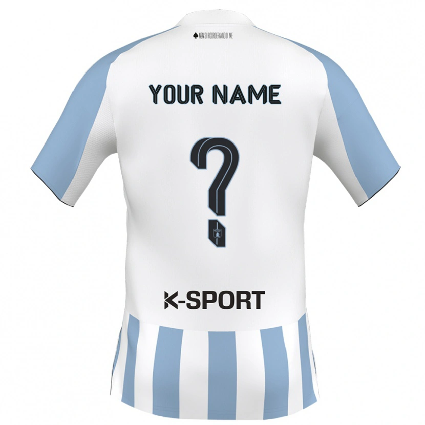 Danxen Heren Uw Naam #0 Wit Hemelsblauw Thuisshirt Thuistenue 2025/26 T-Shirt