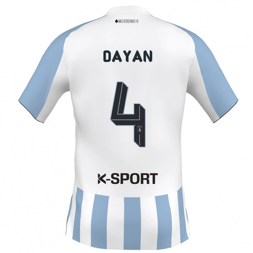Danxen Heren Pedro Dayan #4 Wit Hemelsblauw Thuisshirt Thuistenue 2025/26 T-Shirt