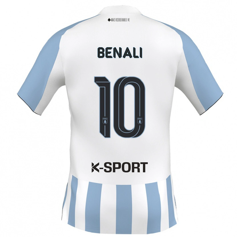 Danxen Heren Ahmad Benali #10 Wit Hemelsblauw Thuisshirt Thuistenue 2025/26 T-Shirt