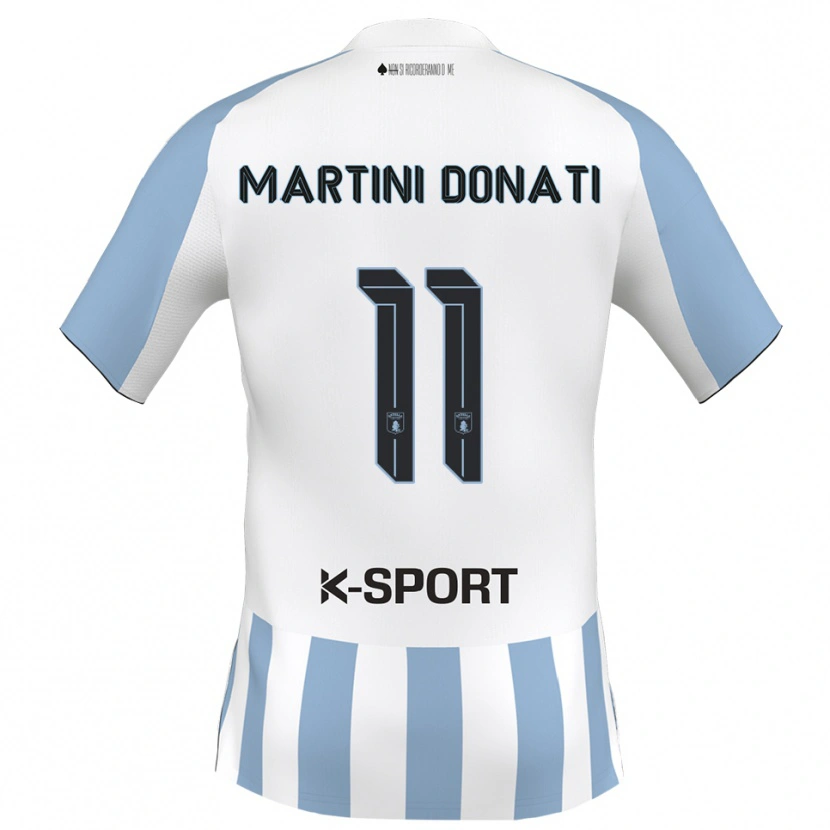 Danxen Heren Cesare Martini Donati #11 Wit Hemelsblauw Thuisshirt Thuistenue 2025/26 T-Shirt