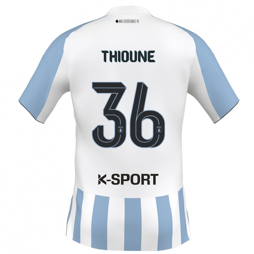 Danxen Heren Alioune Thioune #36 Wit Hemelsblauw Thuisshirt Thuistenue 2025/26 T-Shirt