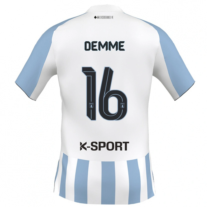 Danxen Heren Maurizio Demme #16 Wit Hemelsblauw Thuisshirt Thuistenue 2025/26 T-Shirt
