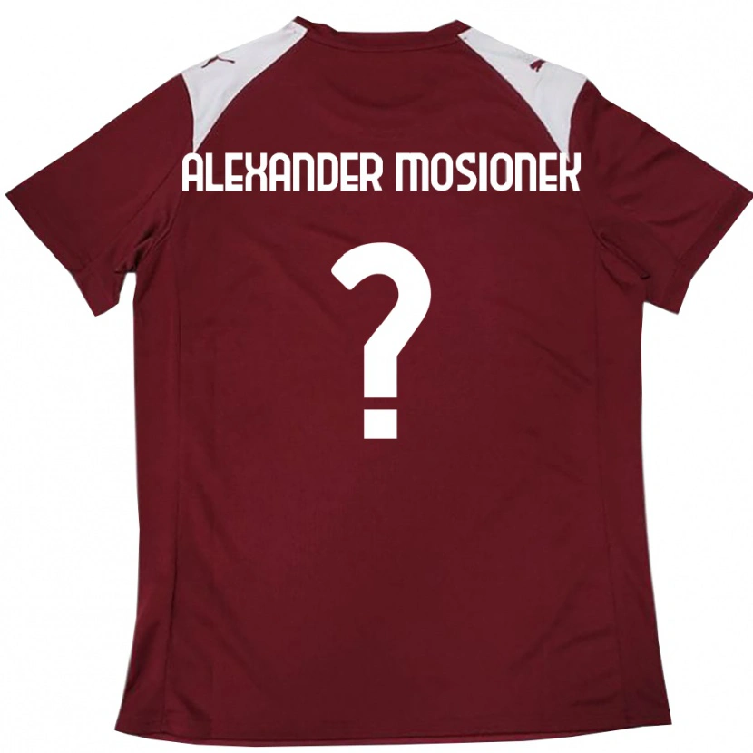 Danxen Heren Kamil Alexander Mosionek #0 Bourgondië Wit Thuisshirt Thuistenue 2025/26 T-Shirt