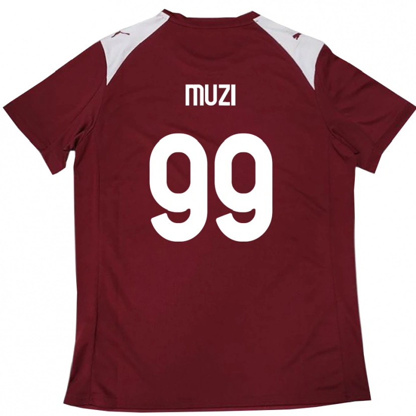 Danxen Heren Christian Muzi #99 Bourgondië Wit Thuisshirt Thuistenue 2025/26 T-Shirt
