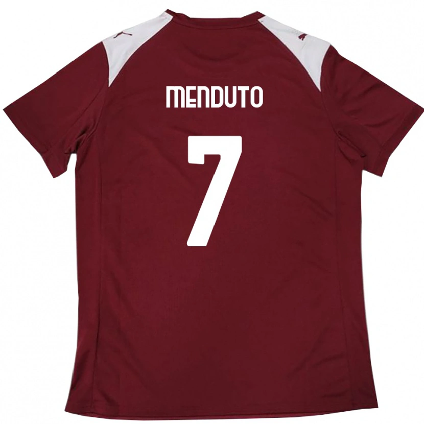 Danxen Heren Walter Menduto #7 Bourgondië Wit Thuisshirt Thuistenue 2025/26 T-Shirt