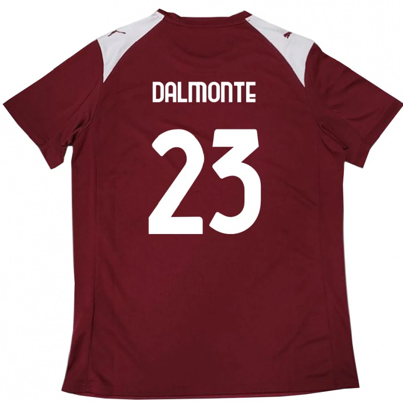 Danxen Heren Nicola Dalmonte #23 Bourgondië Wit Thuisshirt Thuistenue 2025/26 T-Shirt
