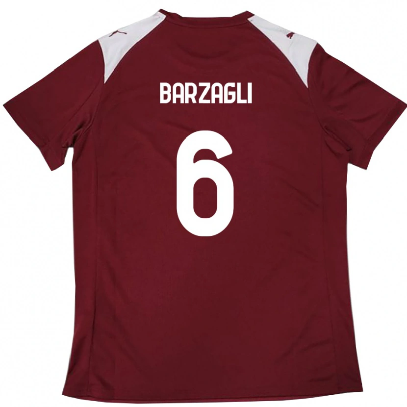 Danxen Heren Gabriele Barzagli #6 Bourgondië Wit Thuisshirt Thuistenue 2025/26 T-Shirt