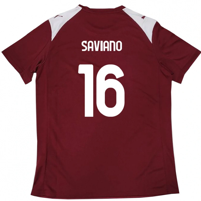 Danxen Heren Gianpaolo Saviano #16 Bourgondië Wit Thuisshirt Thuistenue 2025/26 T-Shirt
