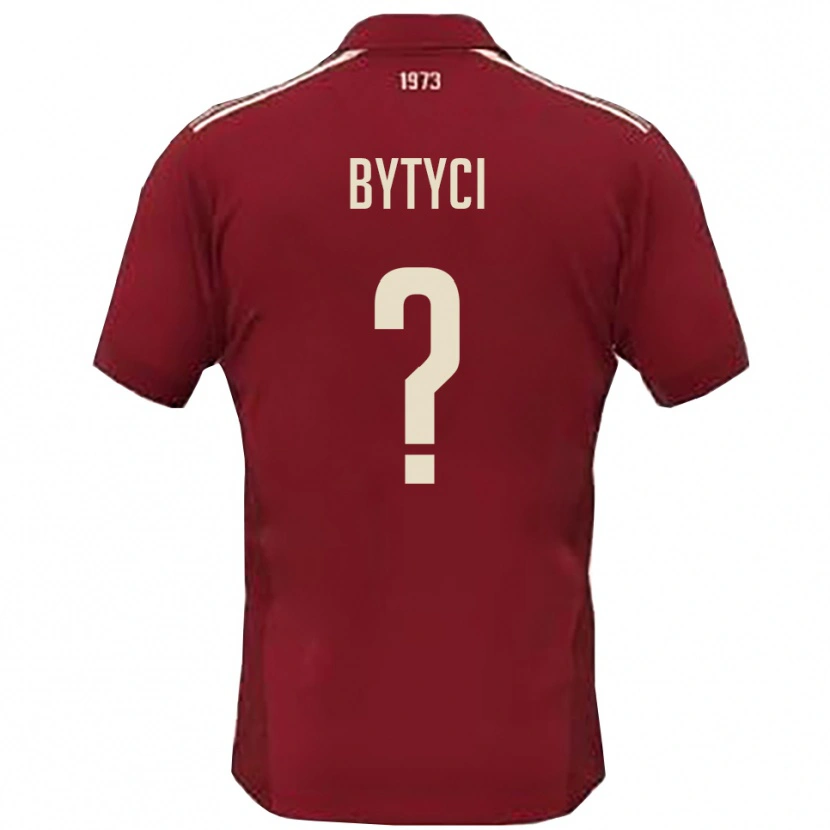 Danxen Heren Arban Bytyci #0 Bourgondië Wit Thuisshirt Thuistenue 2025/26 T-Shirt