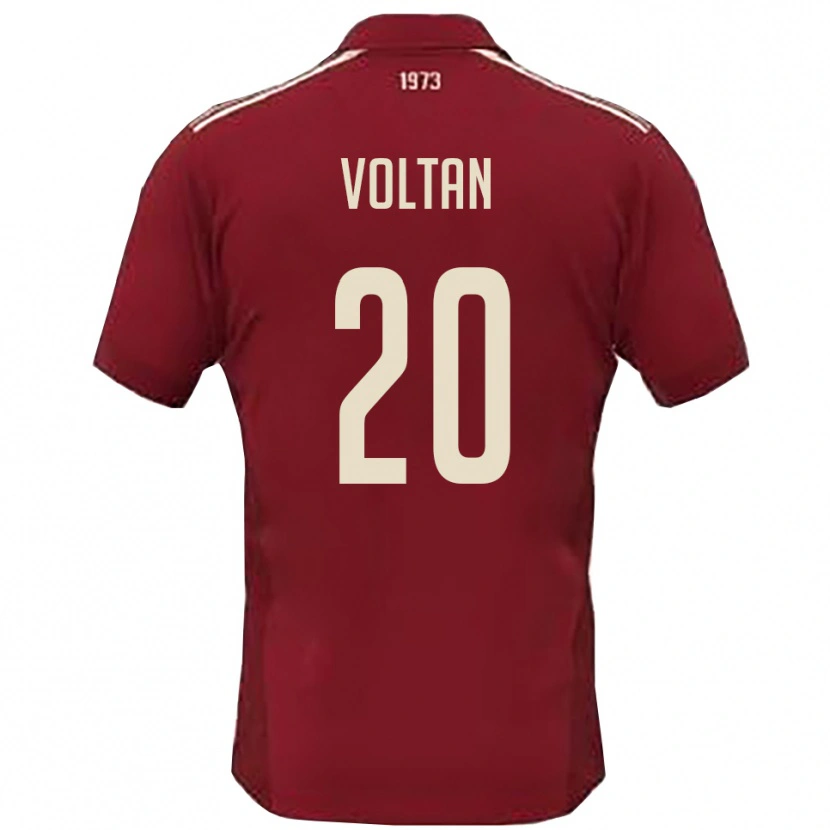 Danxen Heren Davide Voltan #20 Bourgondië Wit Thuisshirt Thuistenue 2025/26 T-Shirt
