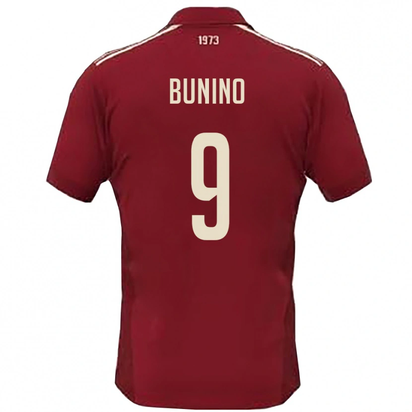Danxen Heren Cristian Bunino #9 Bourgondië Wit Thuisshirt Thuistenue 2025/26 T-Shirt