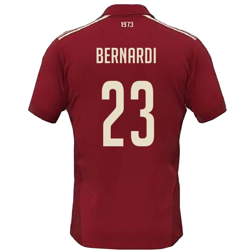 Danxen Heren Andrea Bernardi #23 Bourgondië Wit Thuisshirt Thuistenue 2025/26 T-Shirt