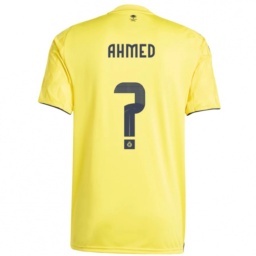 Danxen Heren Al Anood Ahmed #0 Geel Zwart Thuisshirt Thuistenue 2025/26 T-Shirt