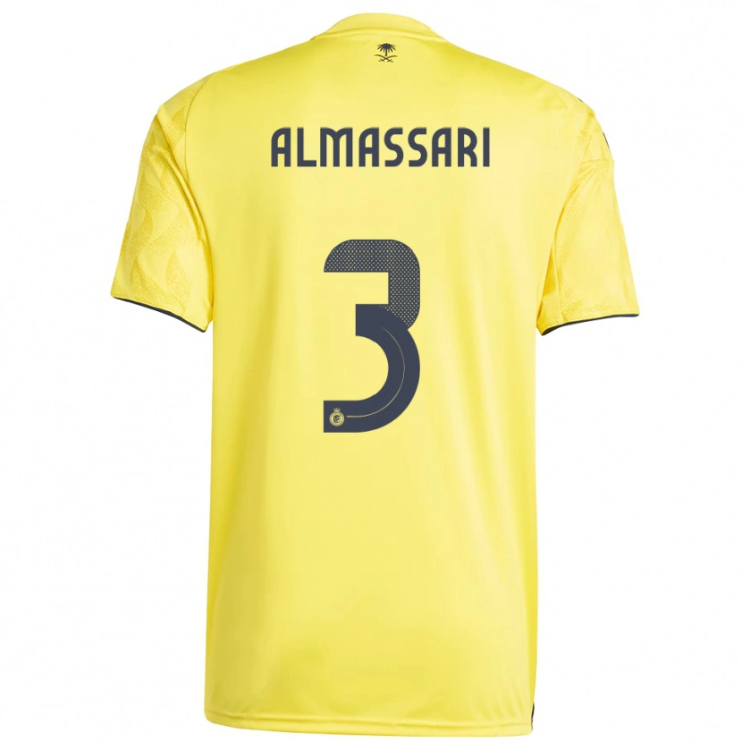Danxen Heren Wadha Almassari #3 Geel Zwart Thuisshirt Thuistenue 2025/26 T-Shirt