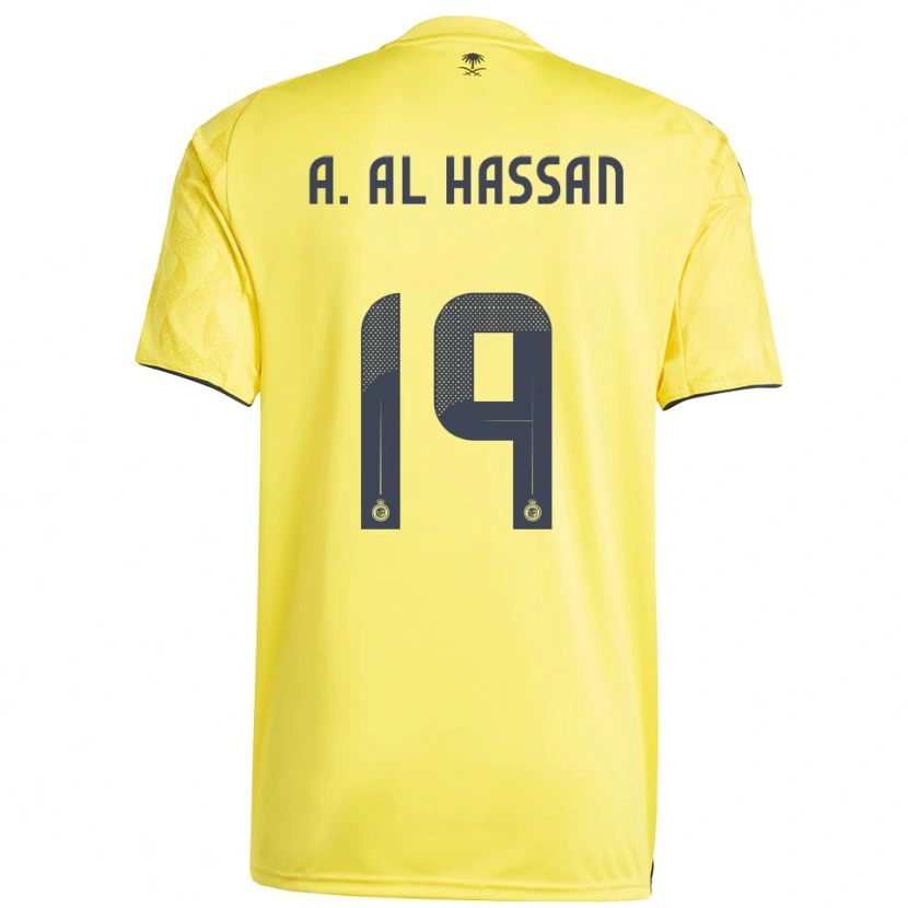 Danxen Heren Ali Al-Hassan #19 Geel Zwart Thuisshirt Thuistenue 2025/26 T-Shirt