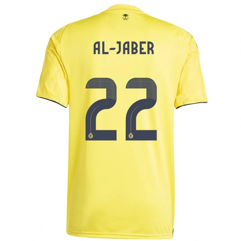 Danxen Heren Abdulmalik Al-Jaber #22 Geel Zwart Thuisshirt Thuistenue 2025/26 T-Shirt