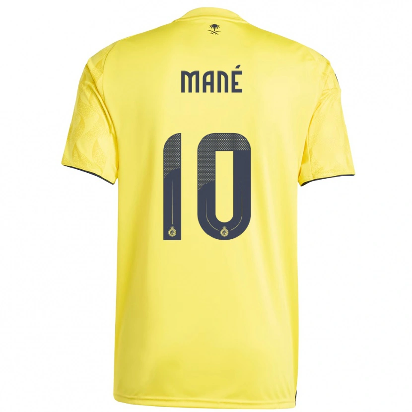 Danxen Heren Sadio Mané #10 Geel Zwart Thuisshirt Thuistenue 2025/26 T-Shirt