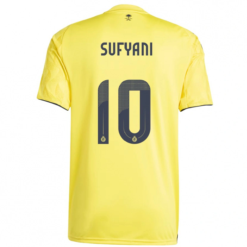 Danxen Heren Abdulrahman Sufyani #10 Geel Zwart Thuisshirt Thuistenue 2025/26 T-Shirt