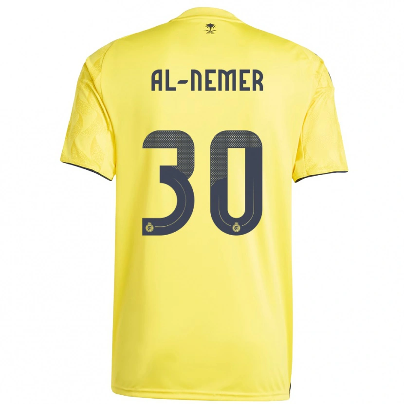 Danxen Heren Meshari Al-Nemer #30 Geel Zwart Thuisshirt Thuistenue 2025/26 T-Shirt