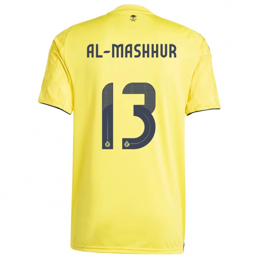 Danxen Heren Fawaz Al-Mashhur #13 Geel Zwart Thuisshirt Thuistenue 2025/26 T-Shirt