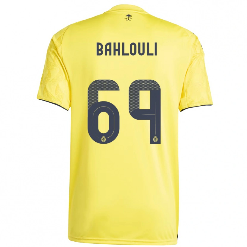 Danxen Heren Nesrine Bahlouli #69 Geel Zwart Thuisshirt Thuistenue 2025/26 T-Shirt