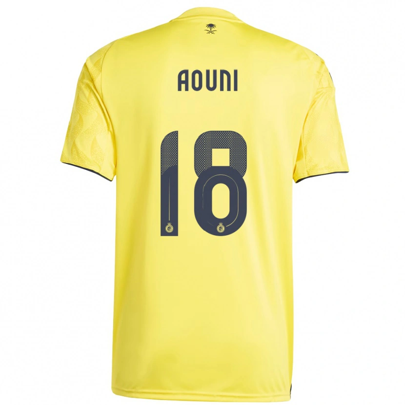 Danxen Heren Samia Aouni #18 Geel Zwart Thuisshirt Thuistenue 2025/26 T-Shirt