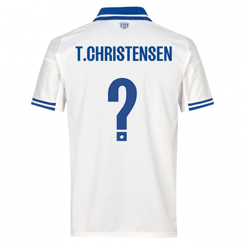 Danxen Heren Tristan Christensen #0 Wit Blauw Thuisshirt Thuistenue 2025/26 T-Shirt